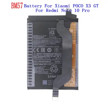  1x 5000 мАч BM57 Сменный аккумулятор для аккумуляторов Xiaomi POCO X3 GT для аккумуляторов Redmi Note 10 Pro