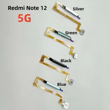  Оригинальный сканер датчика отпечатков пальцев для Xiaomi Redmi Note12 Note 12 5G Кнопки «Домой» Разъем Touch ID Замена гибкого кабеля
