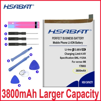  HSABAT 0 Cycle 3800 мАч 178003 Батарея для Vernee M6 Высококачественный аккумулятор для замены мобильного телефона