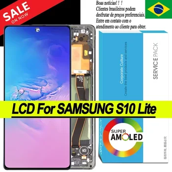  6.7'' Дисплей для Samsung Galaxy S10 Lite SM-G770F/DS SM-G770F ЖК-дисплей с сенсорным экраном Дигитайзер в сборе Запасные части Высокое качество