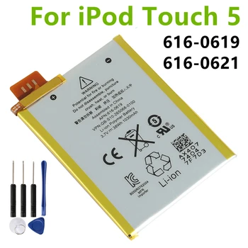  Аккумулятор 616-0619 A1421 Полимерный аккумулятор для iPod TOUCH 5 5-й 616-0621 616-0619 LIS1495APPCC Батареи + инструменты