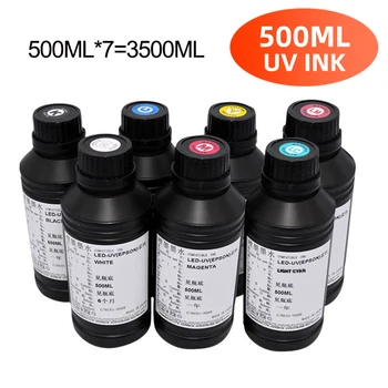  500 мл бутылка светодиодные УФ-чернила для Epson L800 L800 L805 L1800 R290 R330 1390 1400 1410 УФ-чернила для принтера УФ-лак глянцевые чернила жесткие INK мягкие