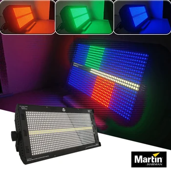  Martin Atomic Strobe Light RGBW 8 + 8 LED Скачки Промывка Стробоскопический эффект Вспышка Сценическое освещение для DJ Диско Свадьба Музыка Вечеринка