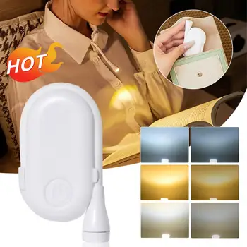   Новый светодиодный ночник для защиты глаз USB Перезаряжаемый книжный светильник Регулируемый зажимной кабинет Настольная лампа Домашняя спальня Лампа для чтения