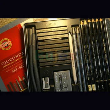  KOH-I-NOOR Gioconda 8898 Набор для рисования (23 шт.), Zeichen-Set im Metalletui, 23 Teile, цветные карандаши для художников