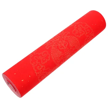  1 рулон бумаги для китайской каллиграфии Чистый свиток для рисования новогодней пишущей красной бумаги