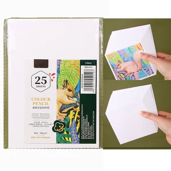  25 листов маслянистой водорастворимой цветной свинцовой бумаги для рисования Пустая тонкая бумага для рисования для создания эскизов студентами