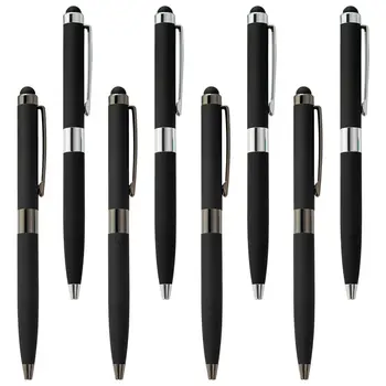   Популярная пользовательская ручка с логотипом из нержавеющей стали Twist Metal Ball Pen с логотипом Напечатанный рекламный подарок Матовая черная металлическая ручка