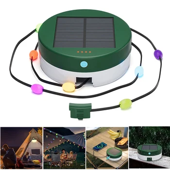  Солнечная аварийная помощь IP65 Водонепроницаемый светильник для палатки USB Зарядка Портативное мобильное зарядное устройство Свет для освещения украшения вечеринки