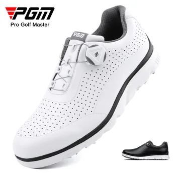  PGM Мужская обувь для гольфа Вращающиеся шнурки Обувь Легкая спортивная обувь для гольфа Anti Sideslip Дышащая быстрая шнуровка Повседневные кроссовки для гольфа