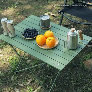   Открытый легкий складной стеллаж, стол для катания яиц из алюминиевого сплава, портативный стул для пикника, практичное оборудование для пикника