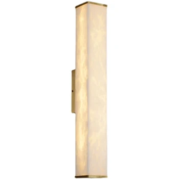  Длинный дизайн Мраморные настенные светильники Золотая аппликация Murale Светодиодные настенные светильники для гостиной и спальни
