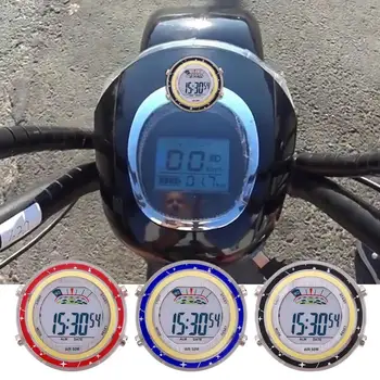  Мотоциклетные часы StickOn Мотоцикл Цифровые часы Крепление Часы Универсальные часы на руле со светящимся циферблатом Аксессуары для мотоциклов