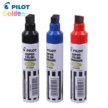  PILOT Super Color Jumbo Многоразовые перманентные маркеры, красные/синие/черные чернила, 3,0-12,5 мм, 6 шт. в упаковке