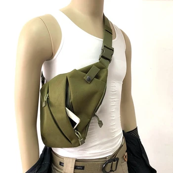  Многофункциональная скрытая тактическая сумка для хранения Кобура Мужская левая правая нейлоновая сумка для пистолета на плечо Охотничья кобура