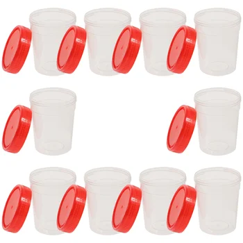  Чашки Чашка для мочи Стерильный образец Пластиковый контейнер для тестов для образцов Контейнеры Одноразовый градуированный сбор S Больница Фекальные