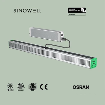  Sinowell Официальный партнер Samsung Высокоэффективный светодиодный светильник для теплиц с регулируемой яркостью 6,2 мкмоль/Дж с регулируемой яркостью 630 Вт