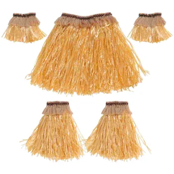  Гавайские травяные юбки для Хула Гавайские костюмы Вечеринка Взрослые Соломенные наряды Дети Дамы Одевалки Гавайи Праздничные Вечеринки Принадлежности