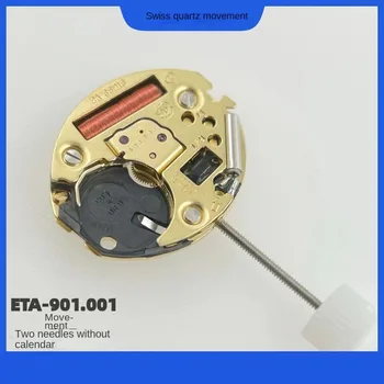   Механизм часов Совершенно новый и оригинальный механизм ETA-901.001 Кварцевый двухштифтовый механизм без календаря Применимая сборка