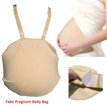  Fake Pregnancy Belly Bag Косплей Реквизит Силиконовые аксессуары для живота Однотонный ремешок Сумка Самый продаваемый продукт 2021 Новинка