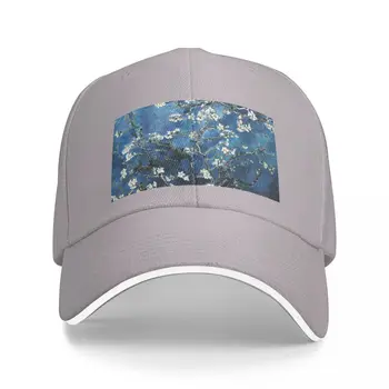  Винсент Ван Гог Цветущий миндаль Темно-синяя бирюзовая кепка Бейсболка шляпа мужская роскошная шляпа женская