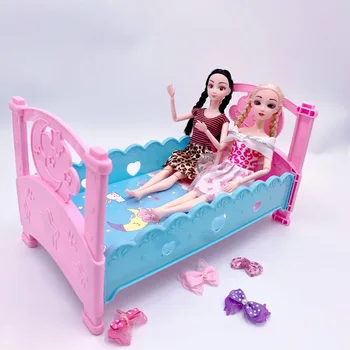  Для детей игровой домик милая симуляция принцесса кукла кроватка двуспальная кровать мебель для куклы Барби игрушечные аксессуары