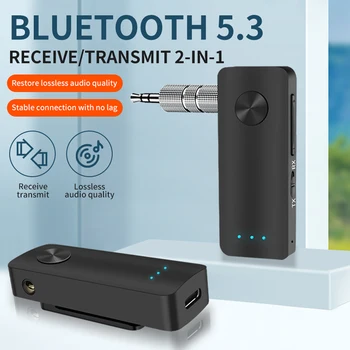  Беспроводной Bluetooth 5.0 Aux Адаптер Поддержка NFC TF Card 3,5 мм Разъем Handsfree для телевизора ПК Динамик Автомобильный комплект Аудио Приемник Передатчик