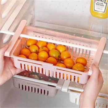  Холодильник Ящик для хранения Растягиваемый холодильник Органайзер Ящики для хранения Корзина Овощной пластик Держатель стеллажа для хранения