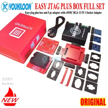 2024 последний Оригинальный НОВЫЙ Easy Jtag Plus Box and Adapter полный комплект, ICFRIEND EMMC BGA 13 В 1 Socket (случайная отправка ISP)