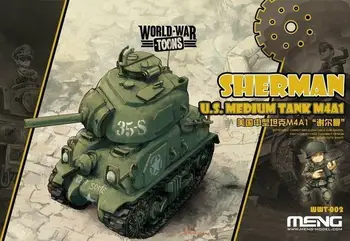  Meng Модель WWT-002 Мультяшки Второй мировой войны Sherman Американский средний танк M4A1 Броня пластиковая