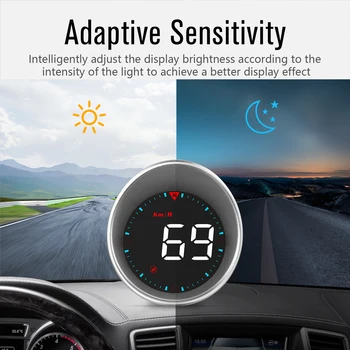 G5 Автомобильный проекционный дисплей Предупреждение о скорости Сигнализация GPS HUD Авто Спидометр Черный светодиодный экран Авто Электроника Аксессуары