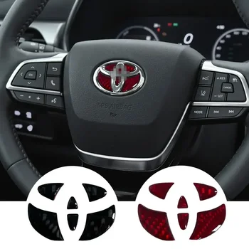   1 шт. Углеродное волокно Автомобильное рулевое колесо Эмблема Значок Наклейка для Toyota Corolla Camry Yaris Rav4 Prado CHR TRD VIOS Автомобильные аксессуары