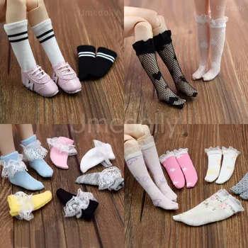  1Пара различных стилей 1/6 Neoblythe Doll's Спортивные носки для Blyth, Licca, Momoko, Barbies Knee Socks Одежда Наряды Аксессуары