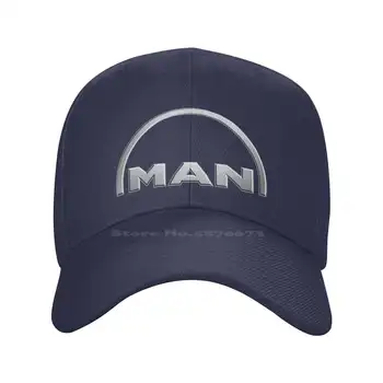  MAN Логотип Принт Графический Повседневная Джинсовая кепка Вязаная шапка Бейсболка