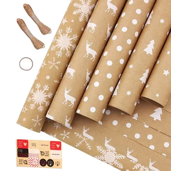   листы оберточной бумаги, для набора оберточной бумаги для рождественских дней рождения из 5 подарочных упаковочных бумаг, подарочной упаковочной бумаги для подарков