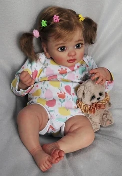  NPK 40 см Лейла Милая Возрожденная кукла для девочек Реалистичная 3D-живопись с венами Многослойные подарки для взрослых