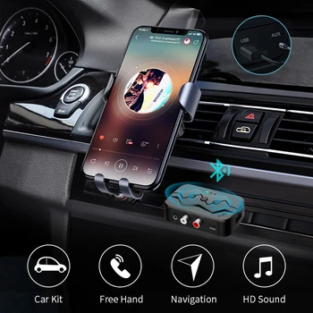  NFC Bluetooth Совместимый 5.0 Передатчик Приемник SD U Диск RCA 3,5 мм AUX Беспроводной аудиоадаптер Громкая связь для автомобильного телевизора PC Динамик