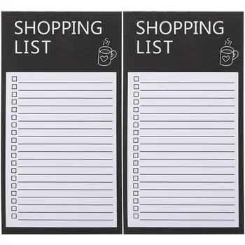  2 Книги со списками Блокнот Отрывной список покупок Блокнот Магнитный блокнот для заметок по планированию Портативный блокнот для списка продуктов Блокноты