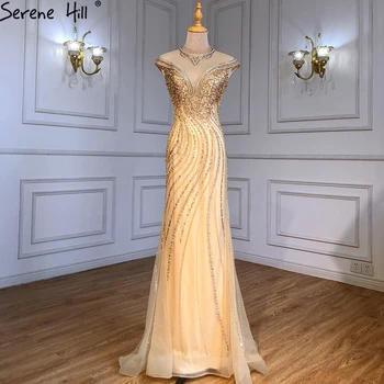  Serene Hill Золотая русалка Элегантные сексуальные блестящие тюлевые вечерние платья Роскошные платья с блестками из кристаллов 2023 LA6114