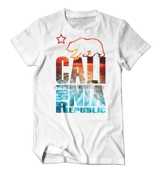  Proud By JCM - Cali For Nia California Bear Republic Мужская пляжная футболка