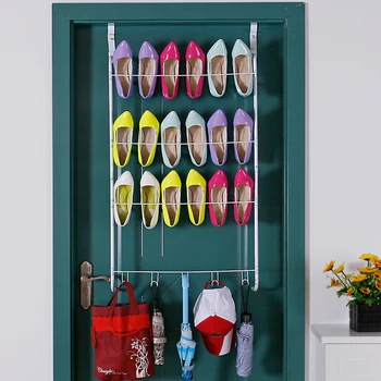  За дверью подставка для обуви висячего типа вешалка для тапочек без гвоздей, висящая на стене, экономит место для домашнего минимализма