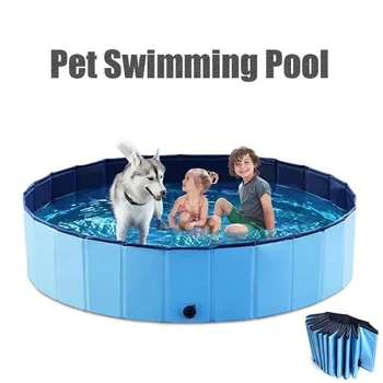  Бассейн для собак Складная ванна для домашних животных Ванна для купания Ванна для домашних животных Складной бассейн для купания собак Кошек Дети Бассейн для купания большого размера