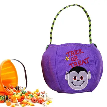  Сумки для угощений на Хэллоуин Большие многоразовые сумки из тыквы Ведра на Хэллоуин DIY Нетканая корзина для малышей Дети Девочки Мальчики