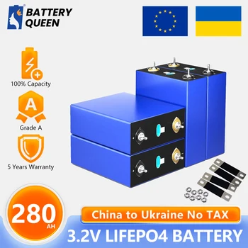  Grade A 280 Ач LifePO4 Аккумуляторная батарея 12 В 24 В 48 В Батареи для солнечной системы США AU EU DDP Украина Без НДС
