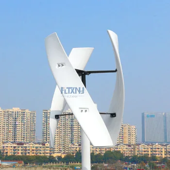  FLTXNY 300 Вт 600 Вт Вертикальный генератор ветряной турбины 12 В 24 В 300 об/мин Цвет без шума Индивидуальный для домашнего использования / использования в сети