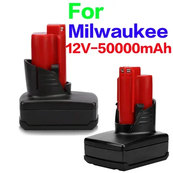  12 В 50 Ач Аккумуляторная батарея для аккумуляторных инструментов Milwaukee M12 XC 48-11-2402 48-11-2411 48-11-2401 MIL-12A-LI