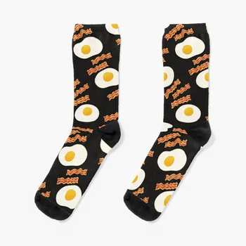  Бекон и яйца на завтрак носки зимние подарки крутые носки носки для мужчин и женщин