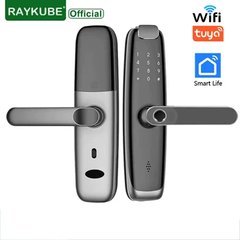  RAYKUBE X8 Wifi Биометрический отпечаток пальца Интеллектуальный Tuya APP Пароль IC Карта Электронный дверной замок Домашняя безопасность Без ключа