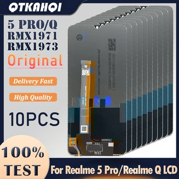  оптовая продажа 10 штук / лот Оригинал для OPPO Realme 5 Pro RMX1971 ЖК-дисплей Экран Сенсорная панель Дигитайзер для Realme Q LCD