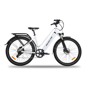  27,5 дюйма Высококачественный женский пригородный электрический велосипед 500 Вт 15,6 Ач 48 В 9 скоростей, гидравлический тормоз